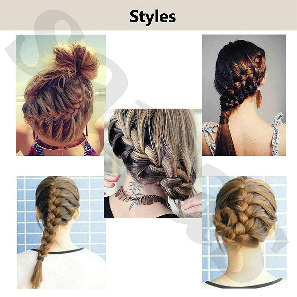 Black Braider Hair Style Twister Hair Band Non Slip Hairband Brown Double Hairstyle Hair Pin Clip Hair Styling New Fashion Hair Bands Women Girls Hair Accessories Hair Hoop Double Layer Band Twist Plait Clip Front Hair Clips Headband Beauty Tool