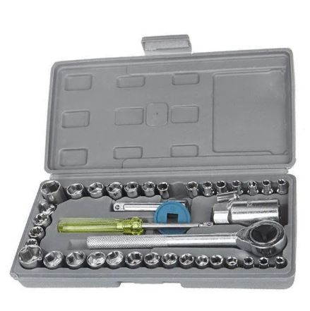 ORIGINAL - Aiwa 40 Pcs Socket Wrench Set Tool Kit Combination Set Small Travel Car Tool Set