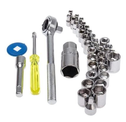 ORIGINAL - Aiwa 40 Pcs Socket Wrench Set Tool Kit Combination Set Small Travel Car Tool Set