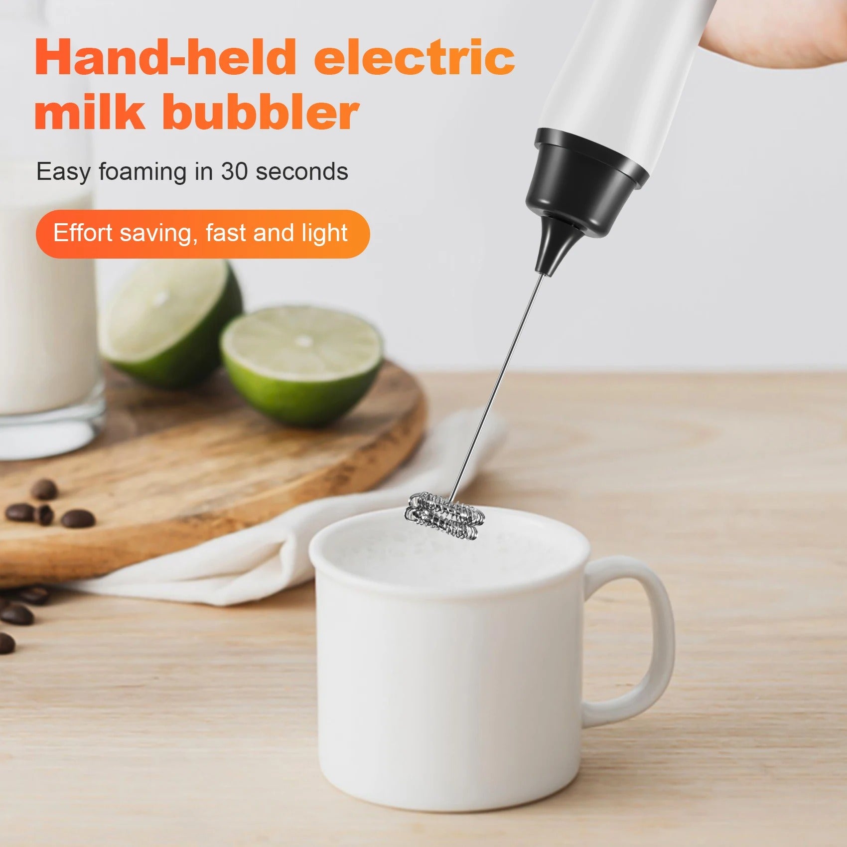 Electric Coffee Mixer Frother Automatic Milk Beverage Foamer Cream Whisk Cooking Stirrer Egg Beater With