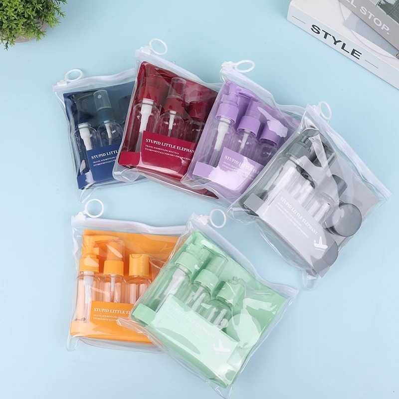 Portable Travel Refillable Empty Bottle Set Essence Shampoo Shower Gel Container Can Spray Lotion Bottling