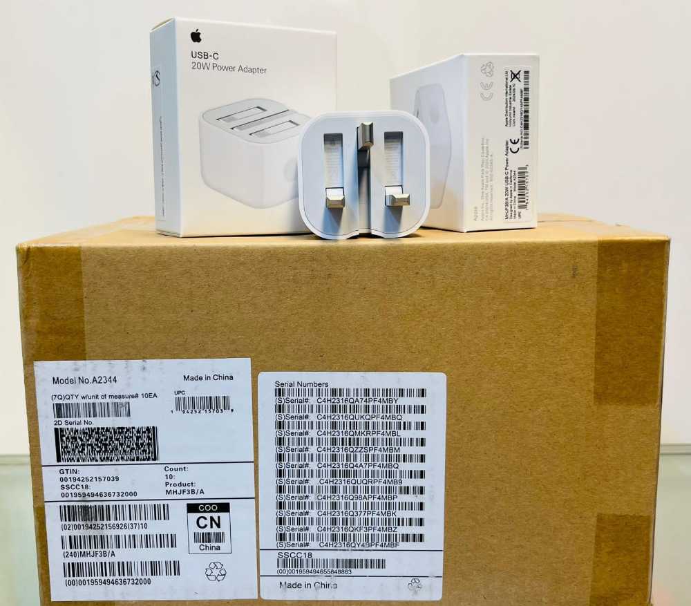 Original 3-Pin 20W USB-C Power Adapter – Heavy Duty | Serial Matched | UK Plug