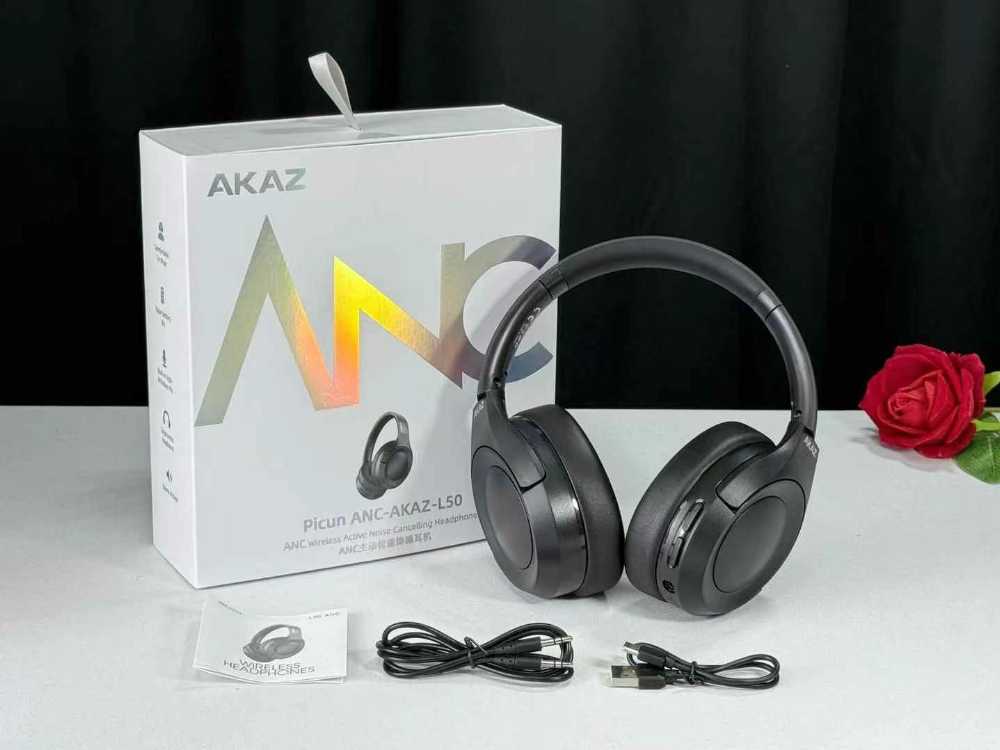 New Original AKAZ L50 Wireless Headphones | ANC Active Noise Cancellation | HiFi Sound | ENC HD Calling | 70H Standby