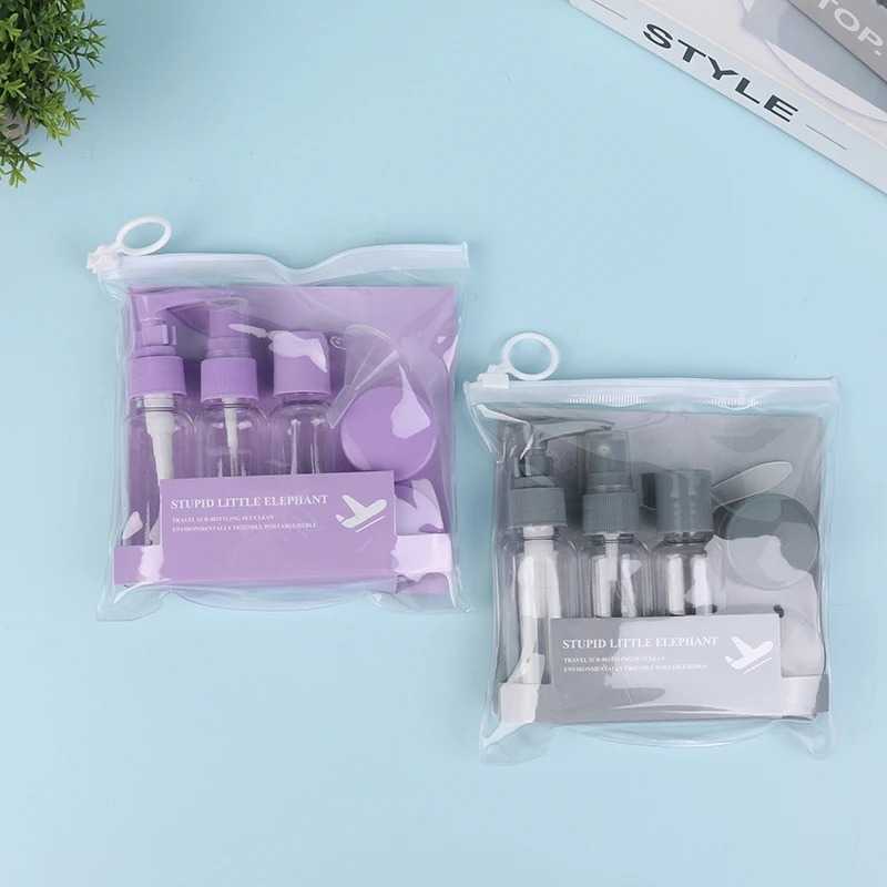 Portable Travel Refillable Empty Bottle Set Essence Shampoo Shower Gel Container Can Spray Lotion Bottling