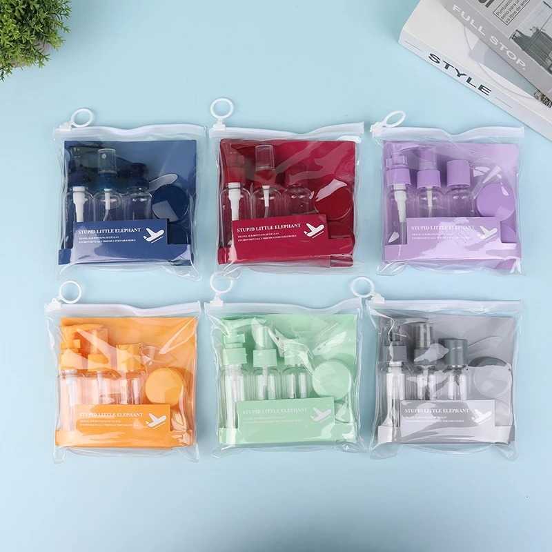 Portable Travel Refillable Empty Bottle Set Essence Shampoo Shower Gel Container Can Spray Lotion Bottling