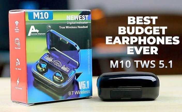 M10 TWS Bluetooth 5.1 Earbuds With Power Display | Touch Control | HD Sound & Deep Bass | Wireless Earphones