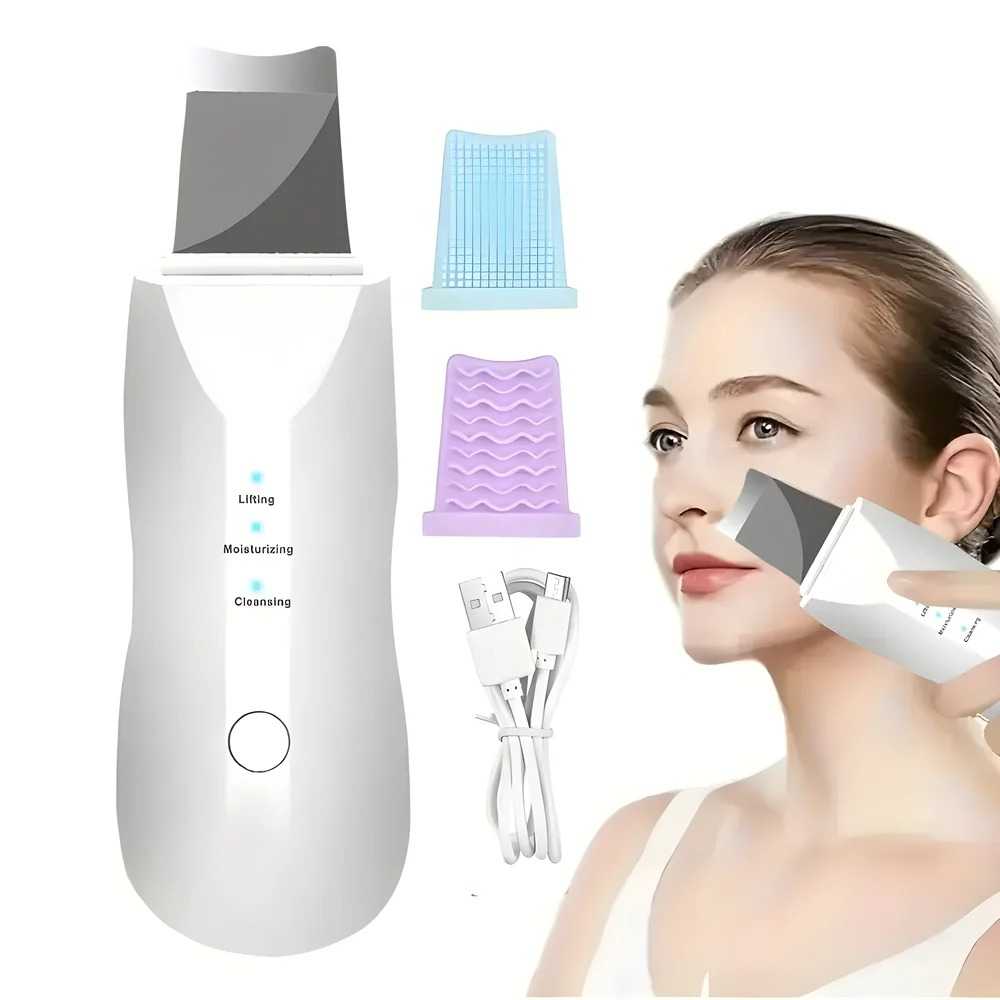 Deep Vibrate Skin Scrubber Facial Cleaner Shovel Spatula Not Ultrasonic Face ScrubberPeeling Blackhead Remover Facial